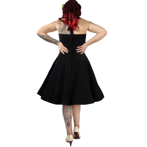 NWT retro/pin up/rockabilly Criss cross halter dress - Picture 3 of 3